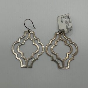 Sterling Silver Geometric Arabesque Dangle Earrings